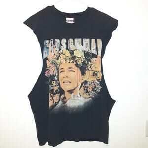 Vtg Midsommars Sleevless Cut T Shirt Mens XL Black Made In USA Movie Preshrunk
